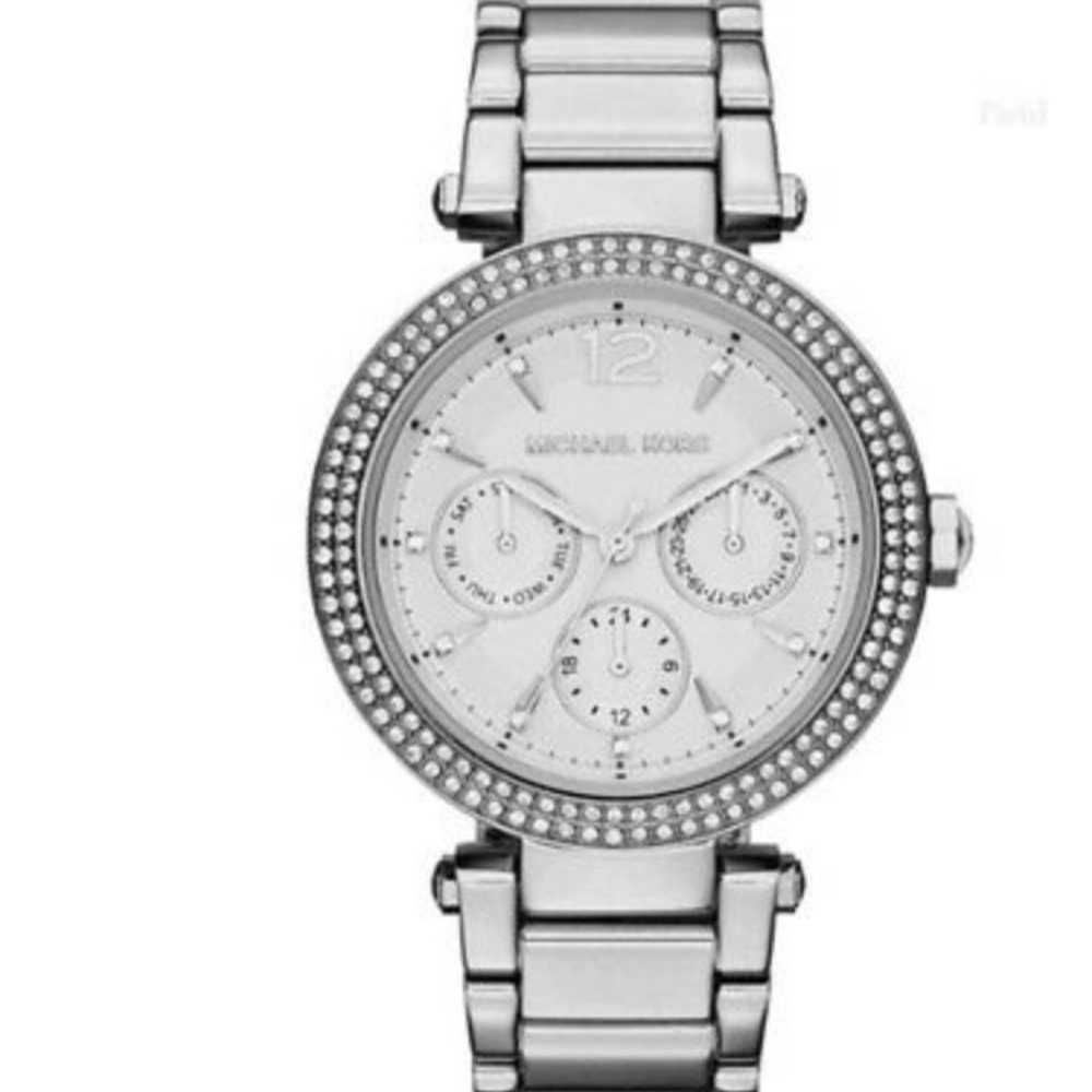 Michael Kors Parker Silver Glitz Dial Watch